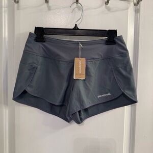 Patagonia Women's Strider Shorts 3.5" Inseam Plume Grey Small NEW WITH TAG